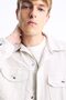 Relax Fit Shirt Collar Double Pocket Cotton Jacket I5325Ax26Au - 3