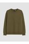 Xside Khaki Crew Neck Men's Thick Sweatshirt - 5