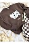 Unisex Checkerboard Patterned Sweatshirt and Pants Set - 5