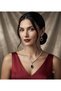 Black Stone Baklava Necklace Earring Set - 2