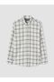 Lcwaikiki Classic Ecru Regular Fit Plaid Men's Shirt - 4