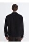 Southblue Black Regular Fit Shirt Collar Velvet Men's Jacket - 5