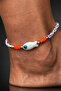 Women's Colorful Beaded Glass Fish Figured Anklet with Evil Eye Detail - 2