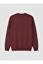 Lcwaikiki Classic Claret Red Crew Neck Printed Men's Sweatshirt - 5