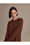 Women's Long Sleeve Basic T-Shirt Chocolate Coffee Single Product Crew Neck Casual Top - 3