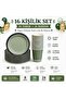 Green Party Set Birthday Decoration |   8 16 24 People |   Plate + Glass Set |   Birthday Table Decoration