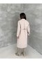 Women's Belted Double-Breasted Long Trench Coat - 8