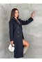 Women's Belted Double-Breasted Long Trench Coat - 2