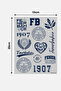 Sticker Set Gray Navy Blue - Licensed Original - 2