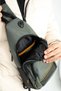 Unisex Linen Fabric Waterproof Bag, Daily Travel Crossbody Shoulder Bag, Body Bag, Black - 3
