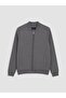 Lcwaikiki Classic Gray Regular Fit College Collar Quilted Men's Cardigan - 5