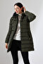 Women's Slim Fit Fur Hooded Coat - 4