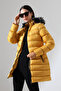 Women's Slim Fit Fur Hooded Coat - 5