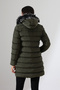 Women's Slim Fit Fur Hooded Coat - 8
