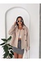 Women's Oversize Stand Collar Buttoned Short Coat - 7