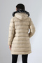 Women's Slim Fit Fur Hooded Coat - 7