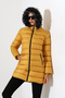 Women's Slim Fit Fur Hooded Coat - 2