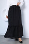 Lined Hijab Skirt with Elastic Waist - 2