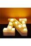 LED Letter Lights Alphabet Light Up Sign Night Light for Home Party Wedding Decoration (N) - 6