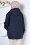 Stylish Patterned Hijab Sweat Jacket with Hood - 4