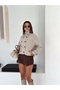 Women's Stand Collar Belt Buckle Double Breasted Short Trench Coat - 2