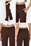 Women's Self-Patterned Elastic Waist Palazzo Trousers - 5
