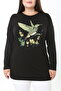 Women's Printed Stone-Embellished Lycra Viscose Plus Size Tunic - 5