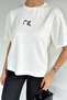 Women's Crew Neck Front Print T-Shirt - 5