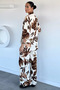 Women's Patterned Kimono Pants Double Set - 4