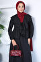 Collar Folded Lace Detailed Blouse Skirt Hijab Double Set - 2