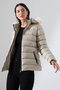 Women's Slim Fit Hooded Plush Short Coat - 4