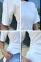Women's Crew Neck T-Shirt with Side Detail - 5