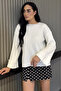 Gülseli Women's Stone Embroidered Self-Patterned Knitwear Sweater - 3