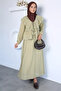 Collar Folded Lace Detailed Blouse Skirt Hijab Double Set - 4