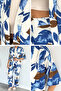 Women's Patterned Kimono Pants Double Set - 3