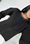 Gülseli Women's Stone Embroidered Self-Patterned Knitwear Sweater - 4
