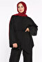 Elastic Waist, Tunic with Tie Detail, Hijab, Double Set - 2