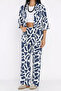Women's Patterned Kimono Pants Double Set - 2