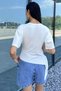 Women's Crew Neck T-Shirt with Side Detail - 6