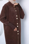 Front Buttoned Hijab Knitwear Long Cardigan - 5