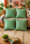 Set of 4 Colorful Gingham Cushion Covers 43X43 cm – Liquid-Proof and Stain-Resistant Fabric - 5