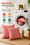 Set of 4 Colorful Gingham Cushion Covers 43X43 cm – Liquid-Proof and Stain-Resistant Fabric - 4