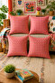 Set of 4 Colorful Gingham Cushion Covers 43X43 cm – Liquid-Proof and Stain-Resistant Fabric - 5