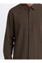 Ozmarka New Season Brown Regular Fit Striped Men's Shirt - 3