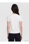 Peak New Season White Crew Neck 100% Cotton Women's T-Shirt - 4