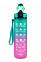 900 ml Motivational Water Bottle – Leak-Proof, Lockable, Silicone Tip, Carrying Strap, Wide Mouth Water Bottle - 2