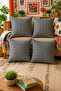 Set of 4 Colorful Gingham Cushion Covers 43X43 cm – Liquid-Proof and Stain-Resistant Fabric - 5