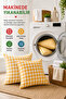 Set of 4 Colorful Gingham Cushion Covers 43X43 cm – Liquid-Proof and Stain-Resistant Fabric - 4