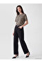 Vizyon New Season Brown Crew Neck Leopard Patterned Women's T-Shirt - 2