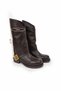 Women's Stylish Boots Genuine Brown Leather - 3